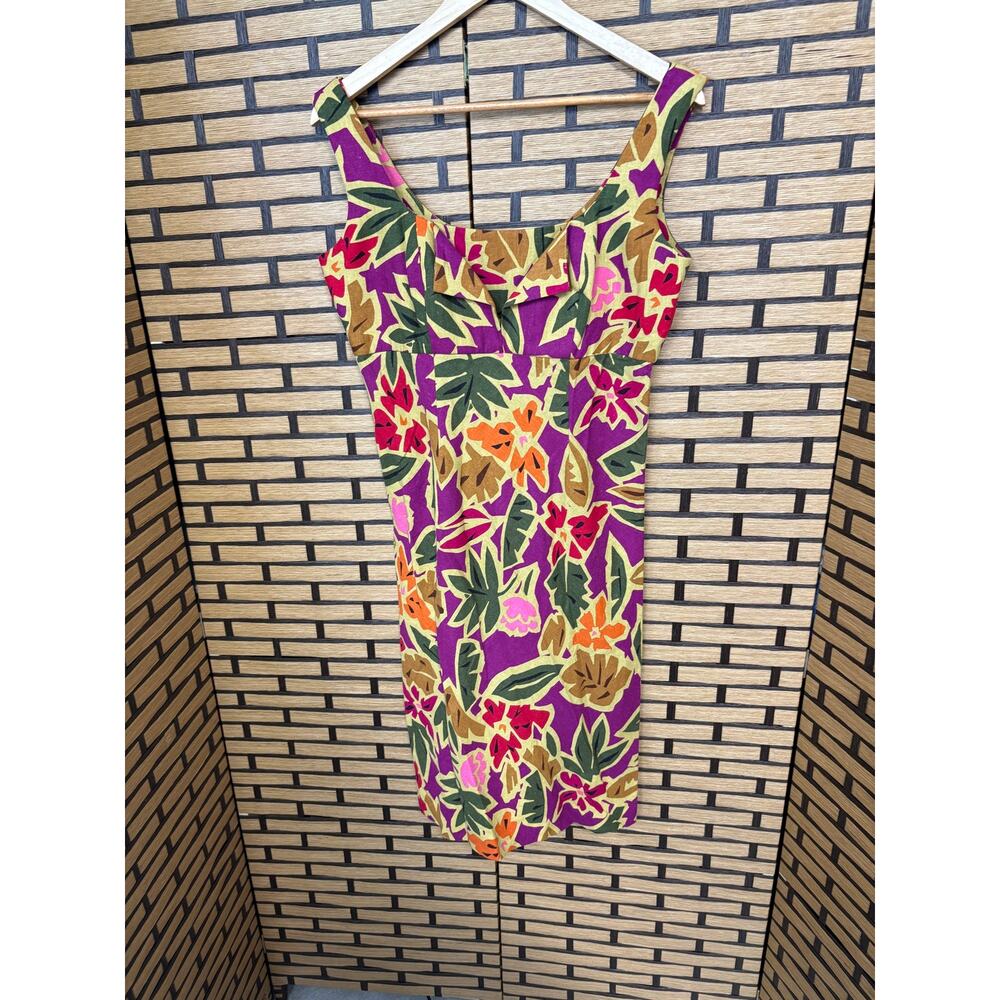 Talbots Tan Floral Dress Size 10